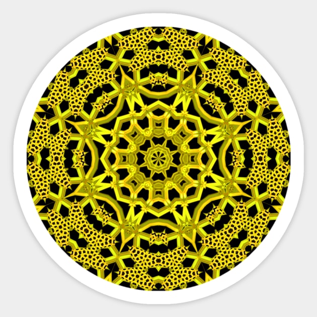 Bold Gold Web Disc Mandala Sticker by rihojo